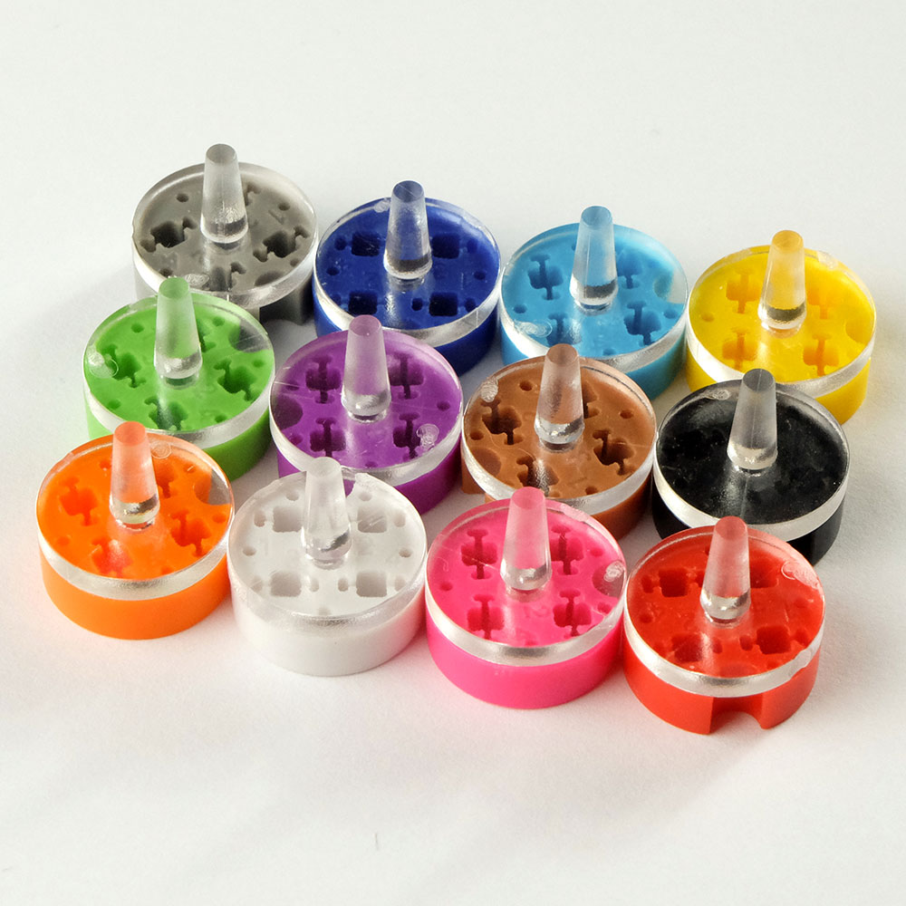Set of Pin Type Cryo Grid Boxes- 12 Assorted Colors 